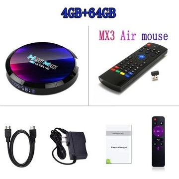 Mocny Tv box 4K H96Max 4GB/64GB Android 13 - BT