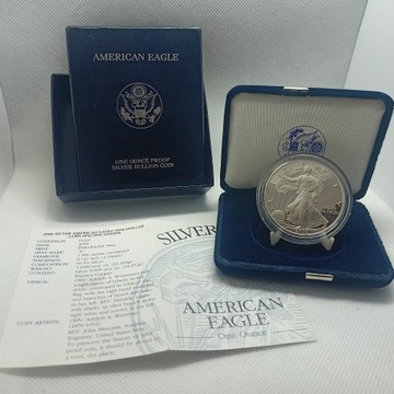 AMERICAN EAGLE 2000 AMERYKAŃSKI ORZEŁ PROOF ASE