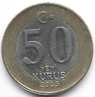 Turcja 50 kurus 2005
