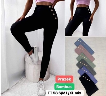 Prążkowane legginsy S/M