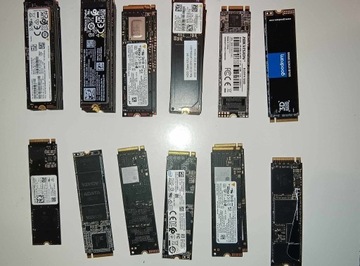 Dyski SSD M.2  512GB różnych marek uszkodzone