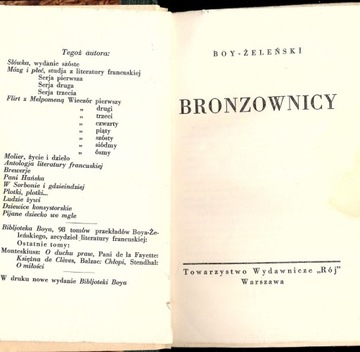 Bronzownicy - T. Boy-Żeleński 1930