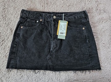 H&M nowa grafitowa jeansowa spódniczka mini S jak M L