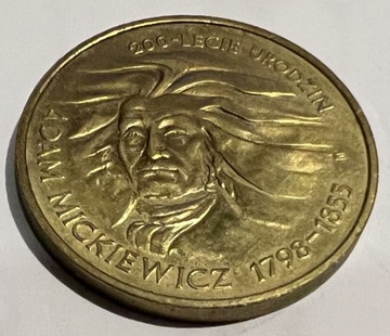 2 zł 1998 ADAM MICKIEWICZ - Nordic gold