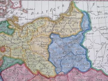 1821 MAPA POLSKA WARSZAWA KRAKÓW GALICJA ŚLĄSK