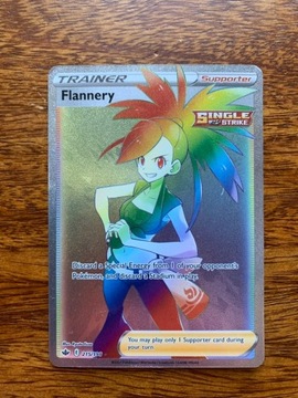 Karta pokemon Flannery Single Strike  Rainbow