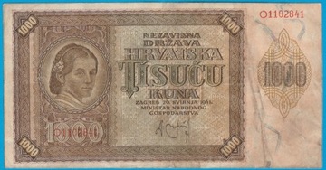 Chorwacja 1000 kuna 1941 - O11