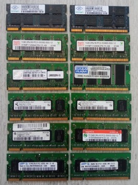 Zestaw pamięci DDR2 laptop PC2