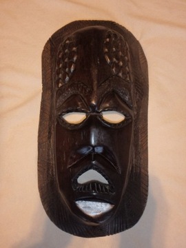 Maska afrykańska oryginalna z hebanu (2)
