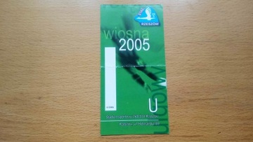 Bilet Stal Rzeszów wiosna 2005