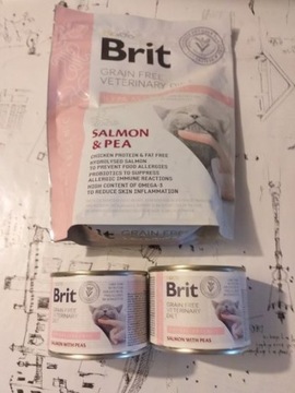 Sprzedam zestaw karm Brit Hypoallergenic salmon&pea dla kota