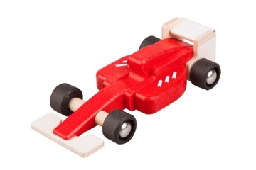 F High Speed Car drewniany czerwony LUPO TOYS 2+