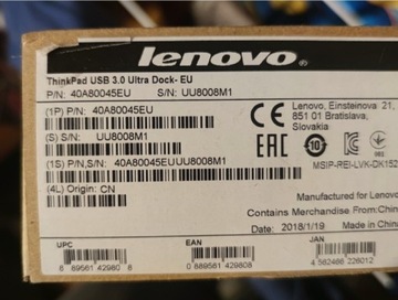 Stacja dokująca Lenovo ThinkPad USB 3.0