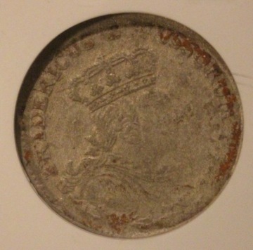 SZÓSTAK 6 GROSZY 1756 C PRUSY - NIEMCY GCN VF30