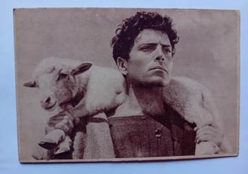 Pocztówka z włoskim aktorem Raf Vallone, 1955 r.