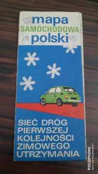 MAPA SAMOCHODOWA POLSKI 1978r PRL        SZCZECIN