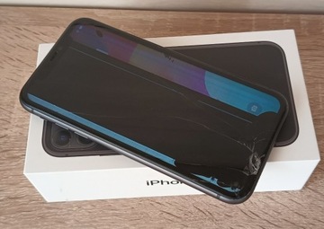 Apple Iphone 11 64 gb czarny uszkodzony