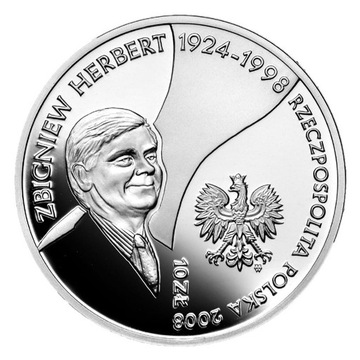 Zbigniew Herbert - 2008 r. - 10 zł