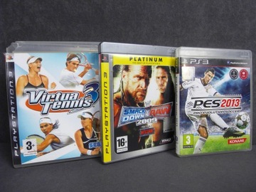 Virtua Tennis 3+PES 2013+Smack Down Zestaw PS3