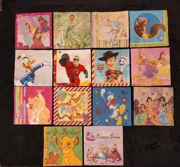 Serwetki disney bajki decoupage ozdobne dziecięce