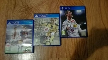 PS4 FIFA 16 FIFA 17 FIFA 18 TRZY GRY WER PUDEŁKOWE