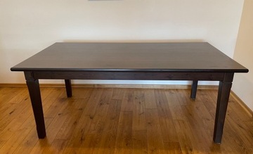 Stół drewniany do jadalni MARKOR IKEA brąz