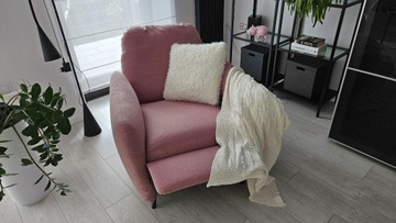 IKEA fotel rozkładany EKOLSUND różowy rozkładany 