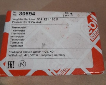 NOWY termostat Febi 30694, VW nr 032 121 110 F