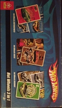 Hot Wheels karty do gry 3 in 1