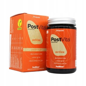Postbiotyk PostVital Active 60 kapsułek