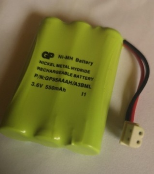 Akumulator GP T207 550mAh 3,6V NiMH battery 3,6v