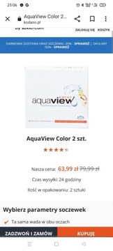 soczewki kolorowe -4.00 true sapphire aqua view