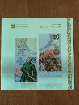 Folder do banknotu 20 zł Bitwa Warszawska J.Polski