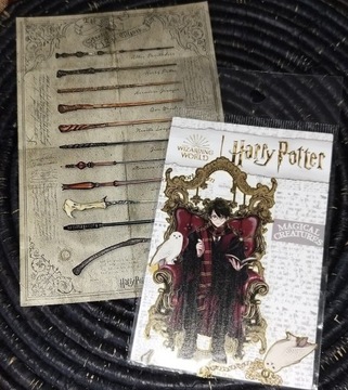 21cm Harry Potter zakładka metalowa +duża naklejka