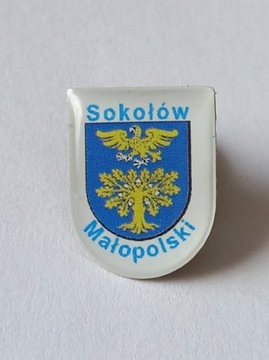 Herb miasta Sokołów Małopolski przypinka pin