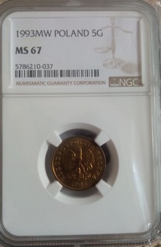 5 gr 1993 ngc ms 67