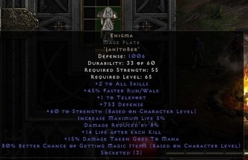 Unid Enigma - Diablo 2 Ressurected LADDER PC
