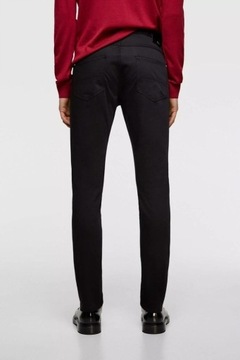 Czarne Spodnie Męskie ZARA Chinos Skinny Roz.36