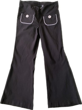 Modne spodnie dzwony stretch r. 122