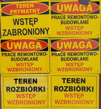 Tabliczka teren prywatny wstep wzbroniony  