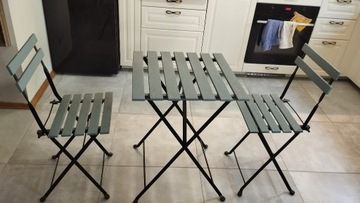 Stół + 2 krzesła na zewnątrz Ikea Tarno