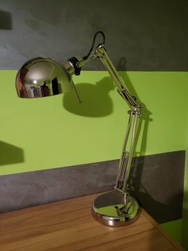 IKEA FORSA Lampa biurkowa, regulowana niklowana