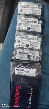 Zestaw dysków twardych HDD i sdd