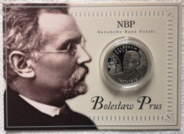 Moneta 10 zł 2012 r Bolesław Prus, blister