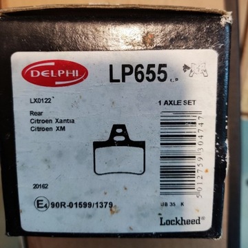 Klocki hamulcowe tył Citroen Xantia LP655 Delphi