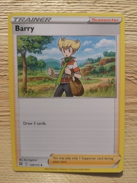 Karty pokemon Trener Barry 130/172