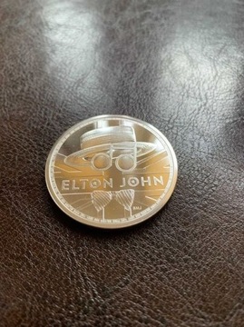 Moneta srebrna ELTON JOHN stan menniczy 2020r.