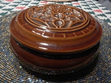 Szkatułka ceramiczna puzderko PRL