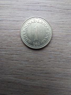 Jugosławia 1 dinar 1984 stan -I/+II