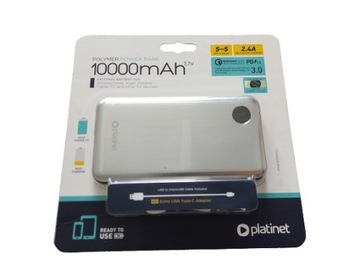 Powerbank 10000mAh LCD Platinet Quick Charge 3.0 